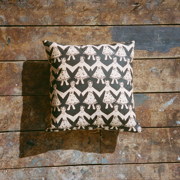Polish Folk Dancers, Square Cushion